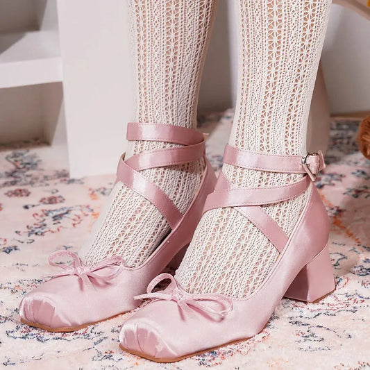 Blush Satin Heels: Dance Through Your Daydreams