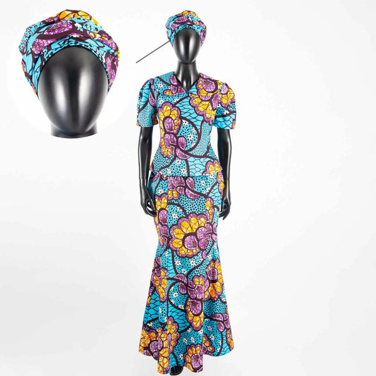 Ankara-Inspired 3-Piece Skirt Set