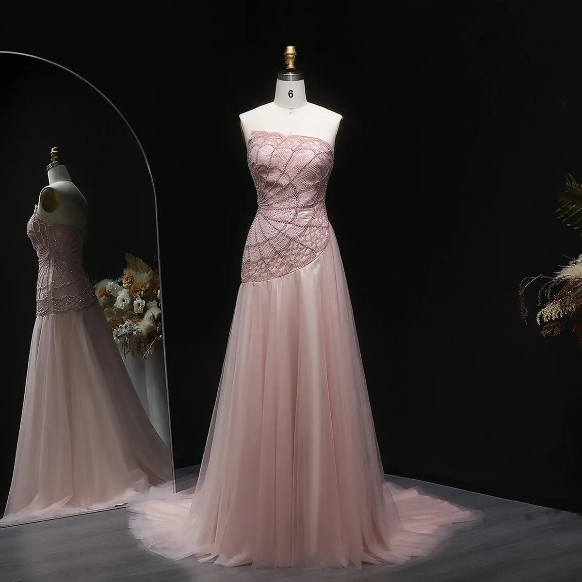 Enchanting Blush Gown: Turn Heads at Every Gala