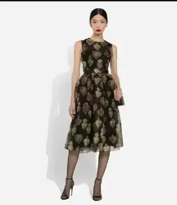 Midnight Floral Silk Dress