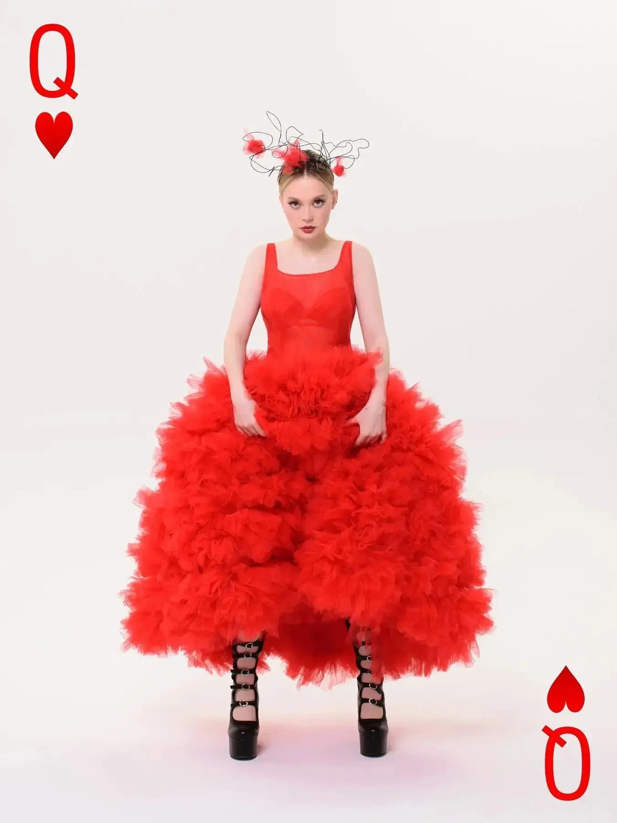 Captivate the Night in Scarlet Layered Tulle