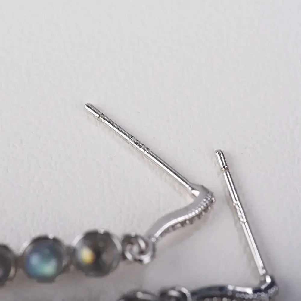 Labradorite Sterling Silver Drop Earrings