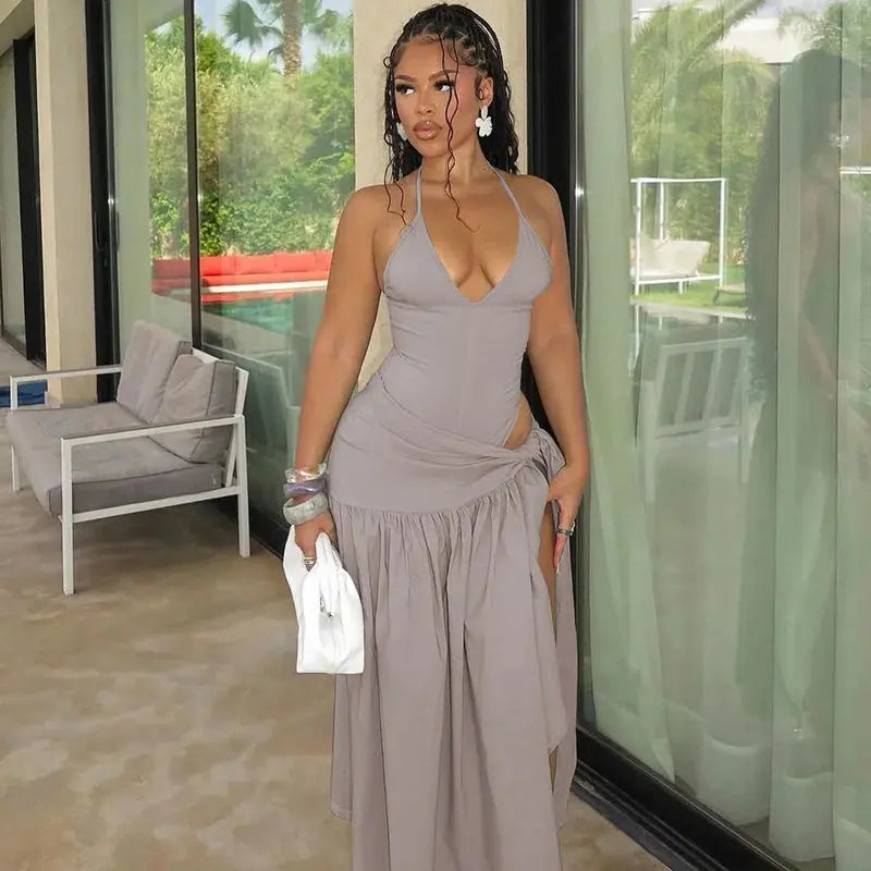 Sunset Soirées Await in This Chic Backless Ensemble