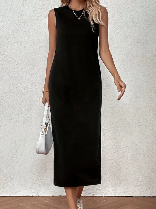 Black Sleeveless Maxi Dress