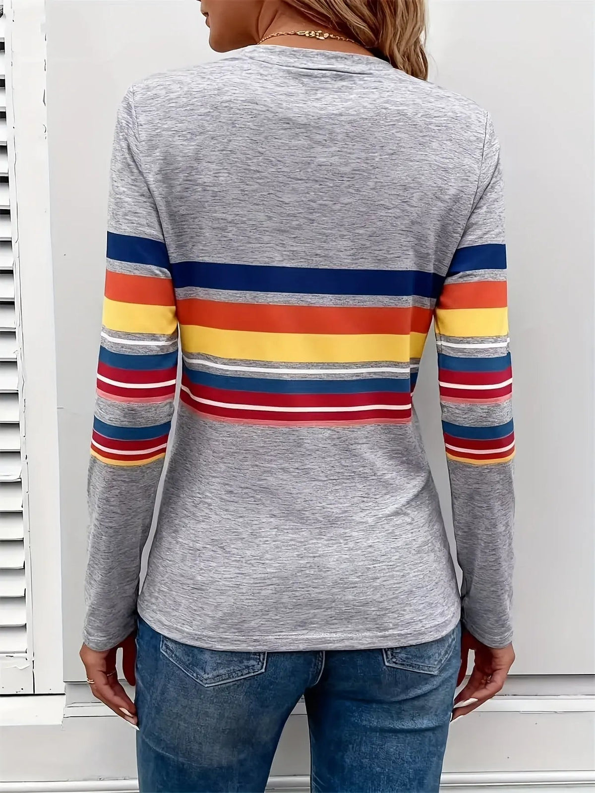 Multicolor Striped Long-Sleeve Tee