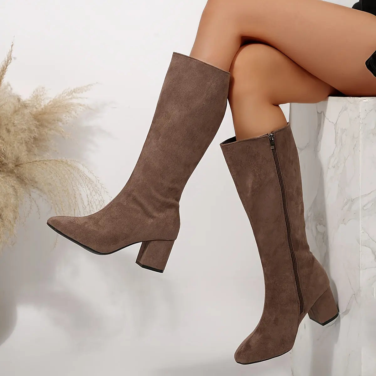 Over-the-Knee Block-Heel Boots