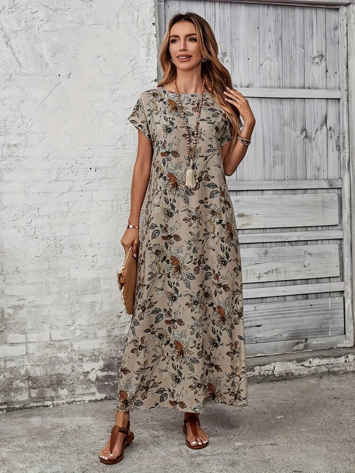 Floral Stretch-Blend Summer Dress