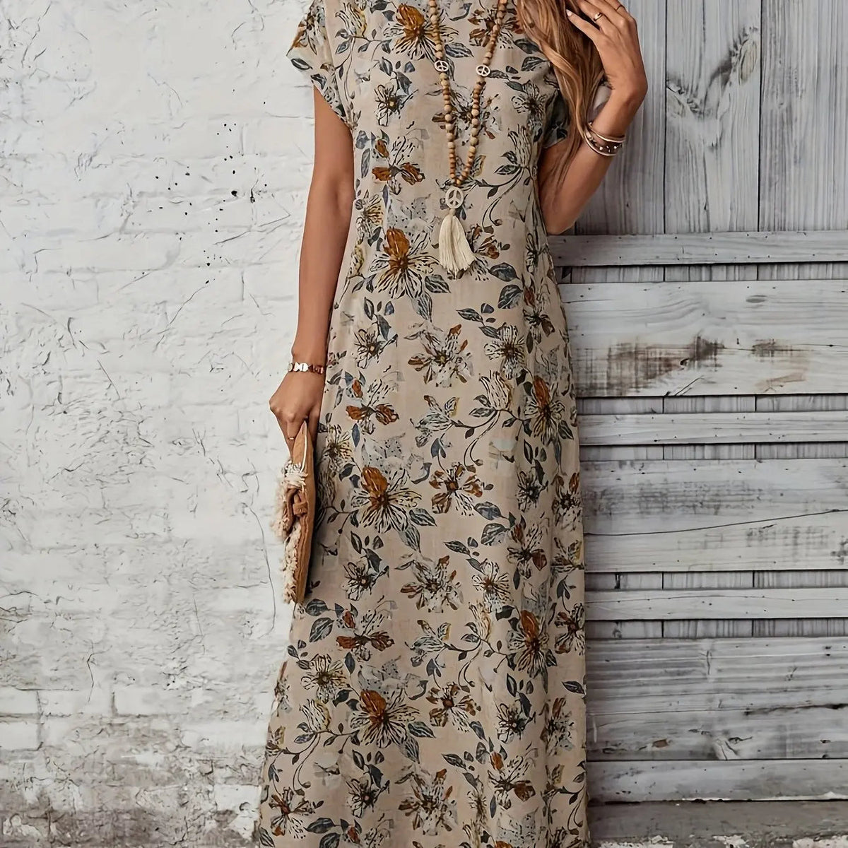Floral Stretch-Blend Summer Dress