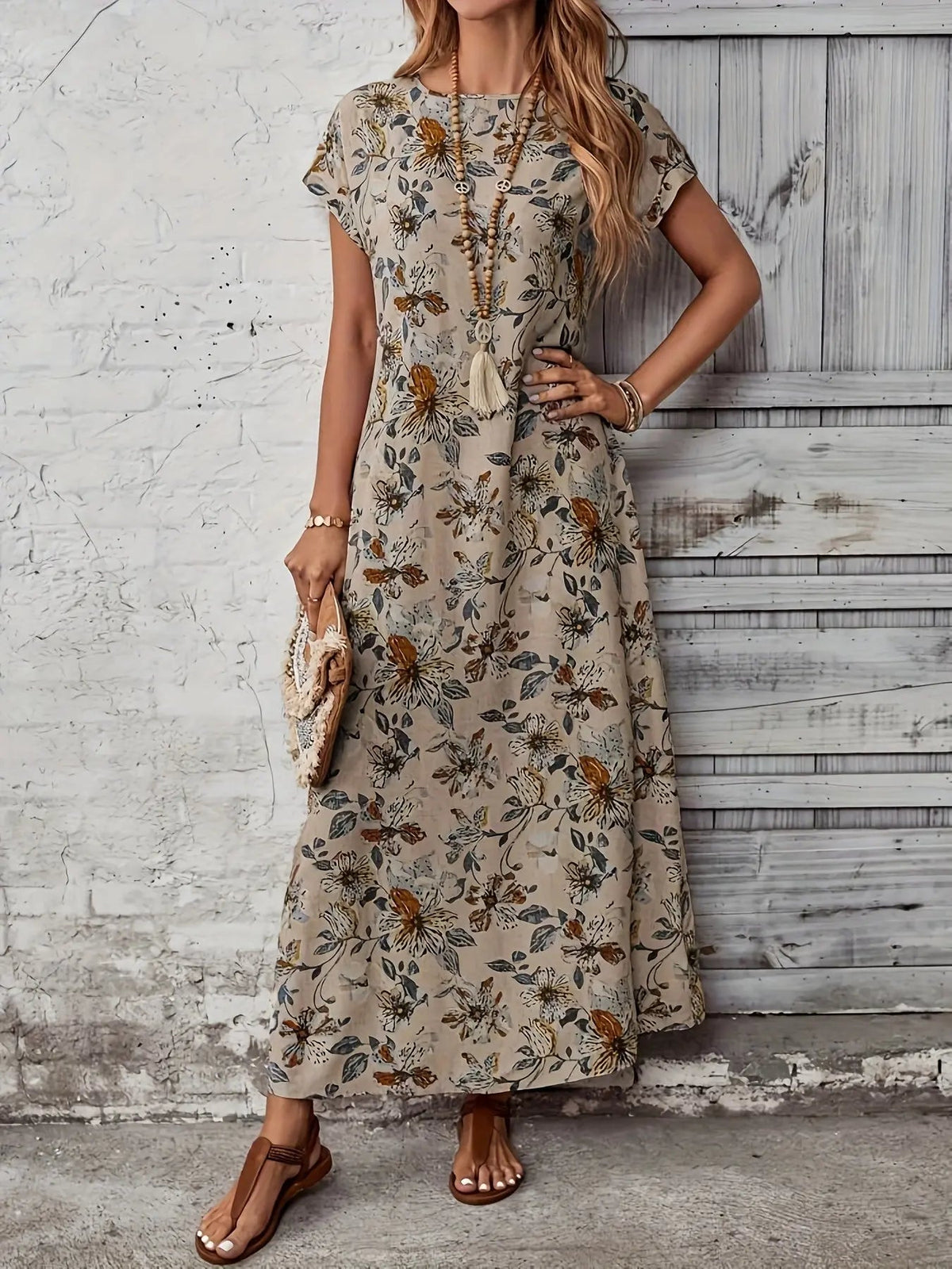 Floral Stretch-Blend Summer Dress