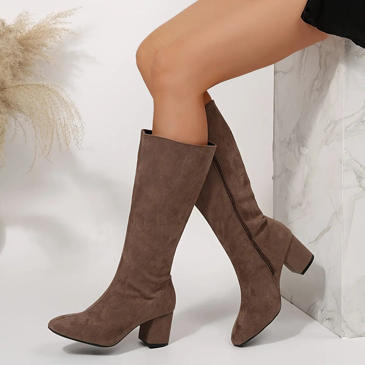 Over-the-Knee Block-Heel Boots