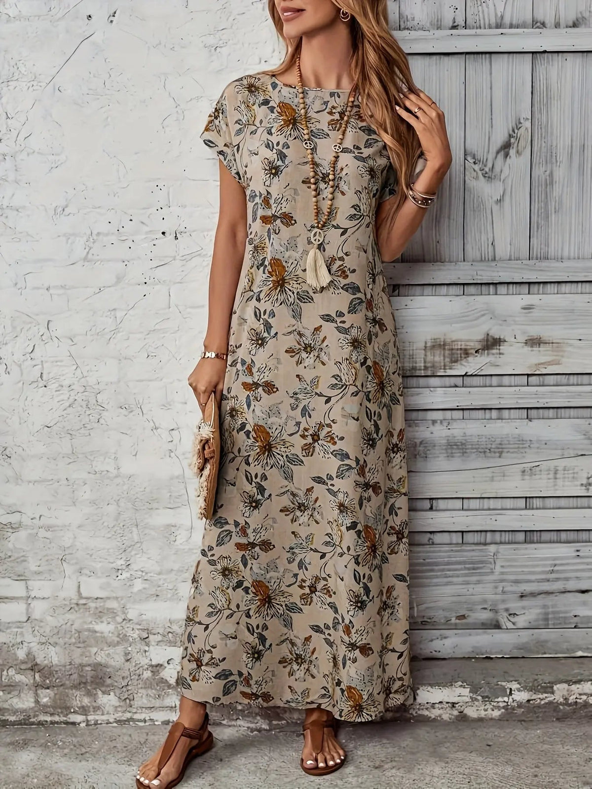 Floral Stretch-Blend Summer Dress