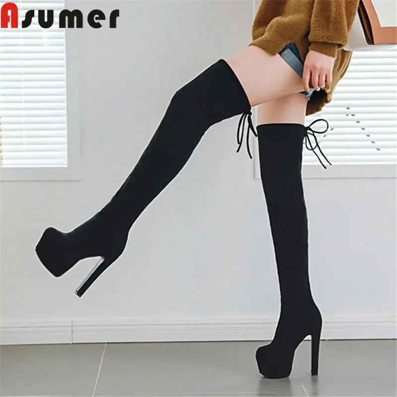Thigh-High Boots - Over-the-Knee Stiletto Boots