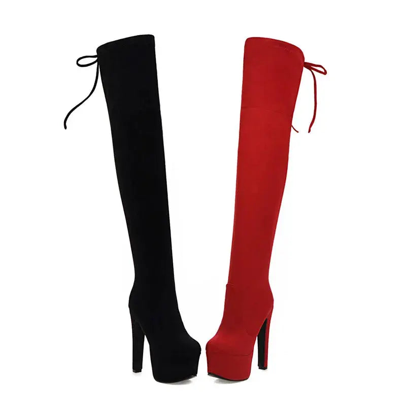 Thigh-High Boots - Over-the-Knee Stiletto Boots