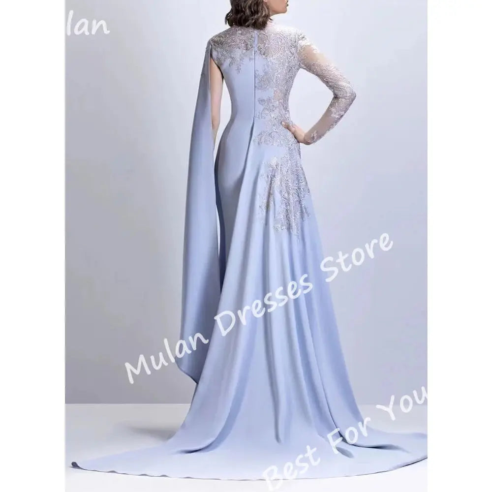 Moonlit Gala Chiffon Trumpet Gown