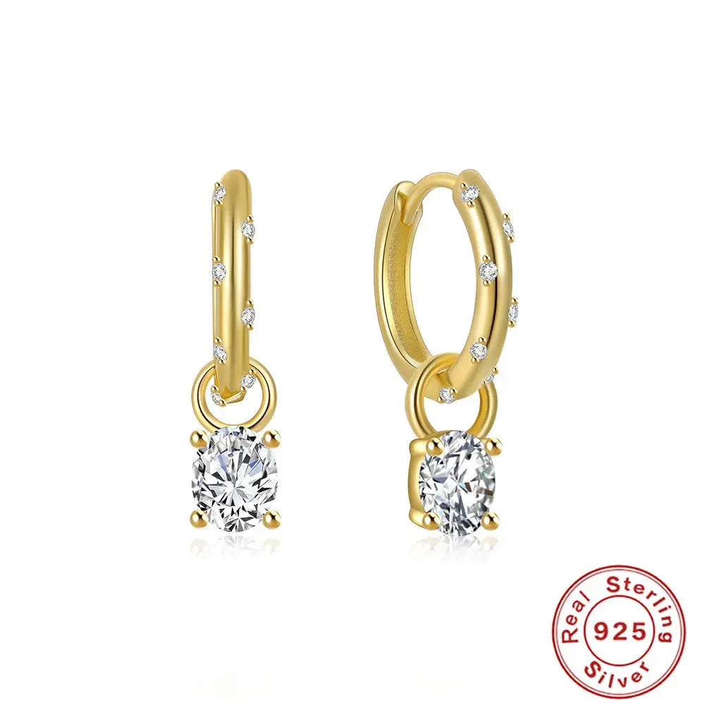 Captivate with Silver Zircon Drop Earrings