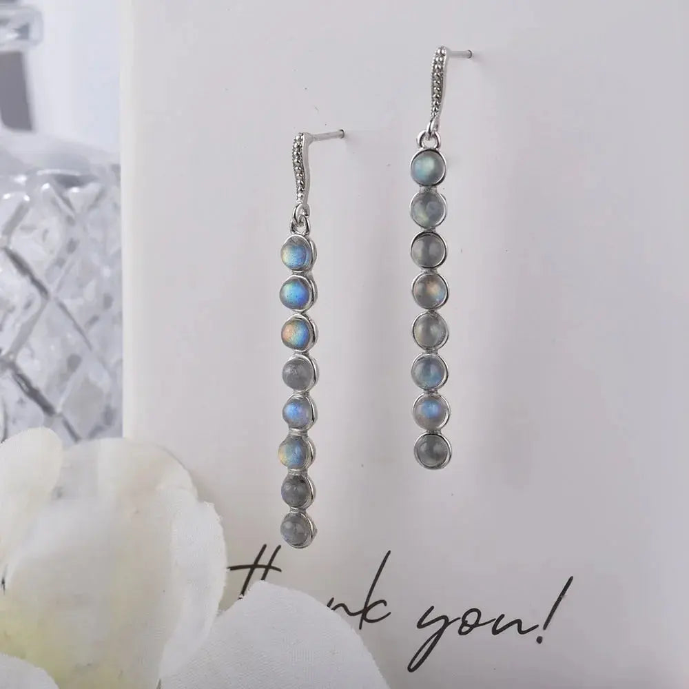 Labradorite Sterling Silver Drop Earrings