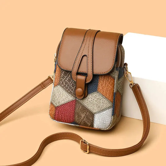 Plaid Retro Crossbody Purse with Phone Storage
