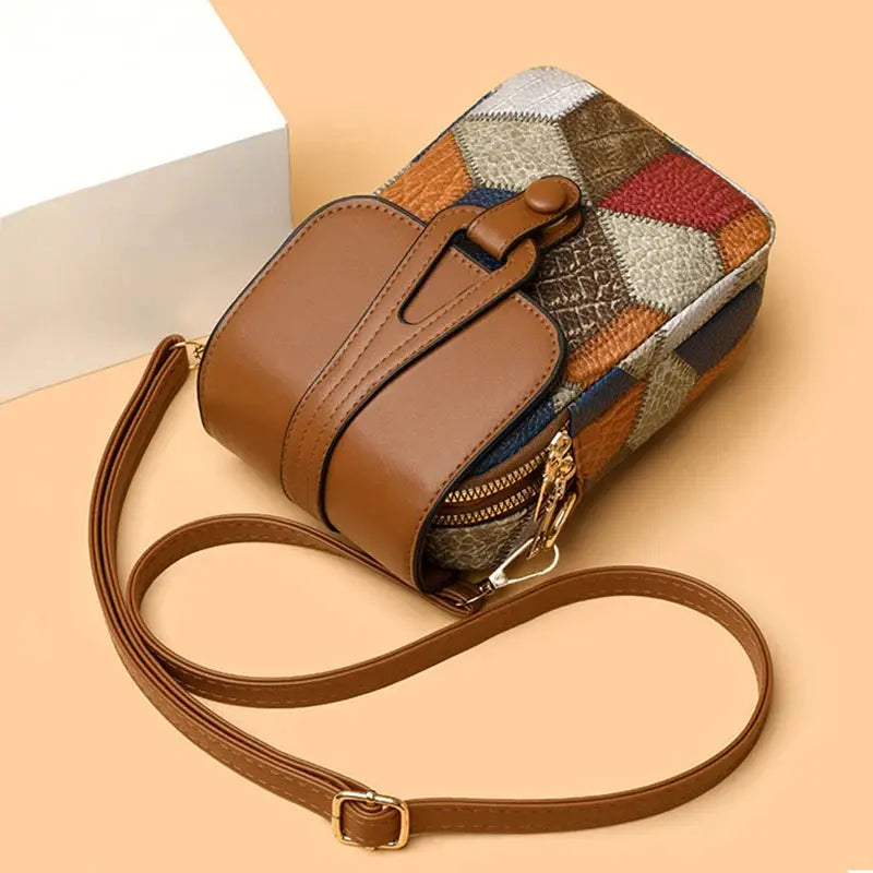 Plaid Retro Crossbody Purse with Phone Storage
