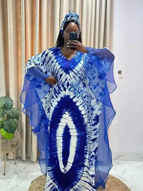 Ankara-Inspired Kaftan Maxi Dress