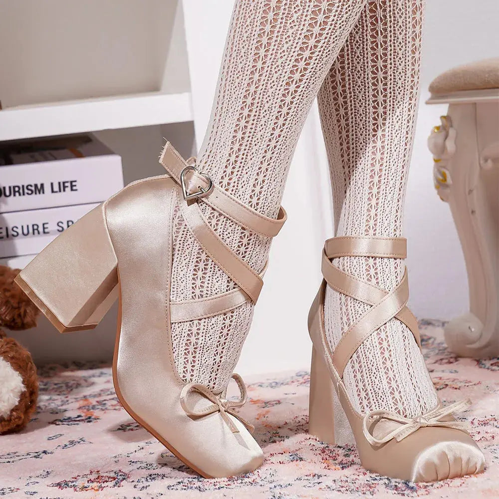 Blush Satin Heels: Dance Through Your Daydreams