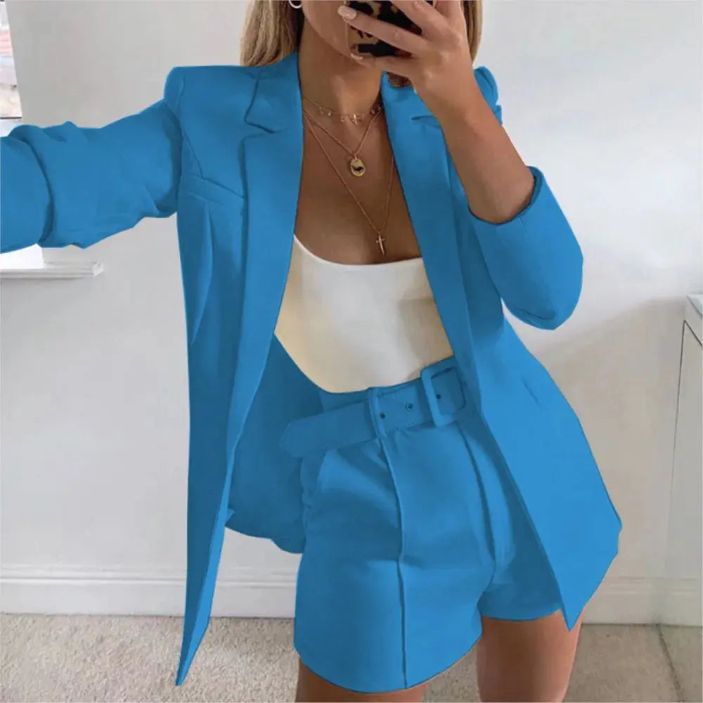 Chic Blazer & Shorts Set