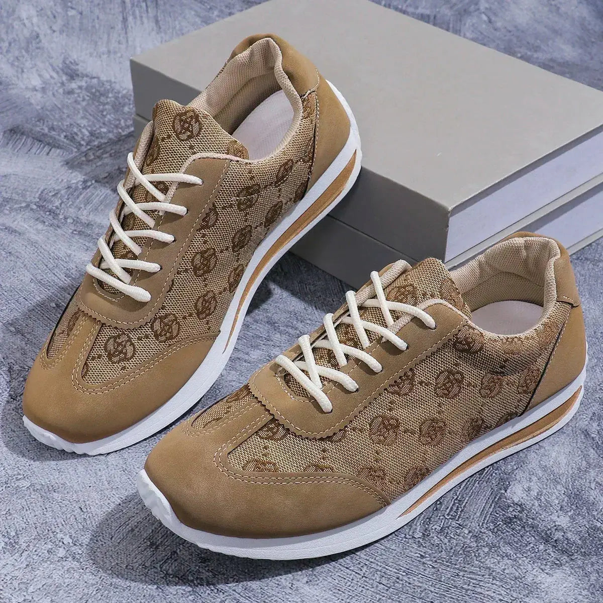 Floral Lace-Up Sneakers