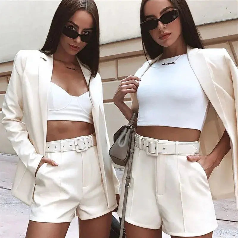 Chic Blazer & Shorts Set