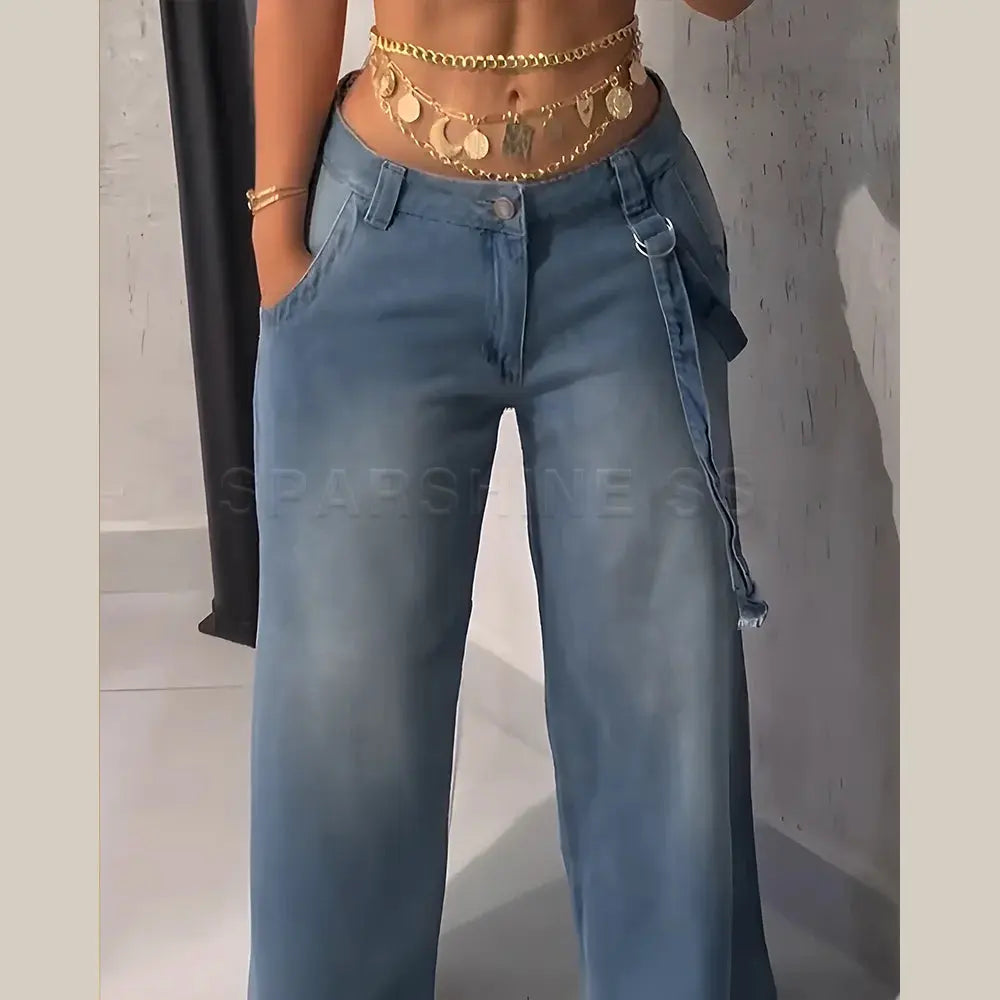 Sunlit Strolls Wide-Leg Denims: A Breather of Style