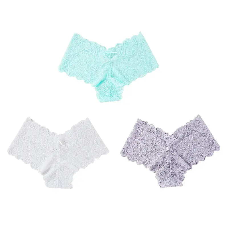 Lace Briefs — 3-Piece Set