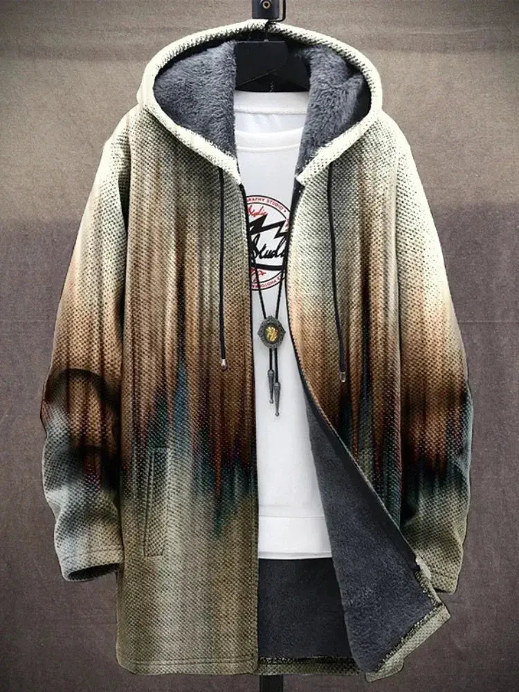 Gradient Graphic Winter Coat