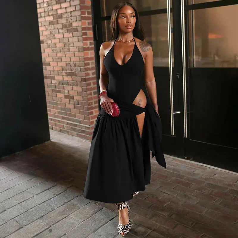 Sunset Soirées Await in This Chic Backless Ensemble