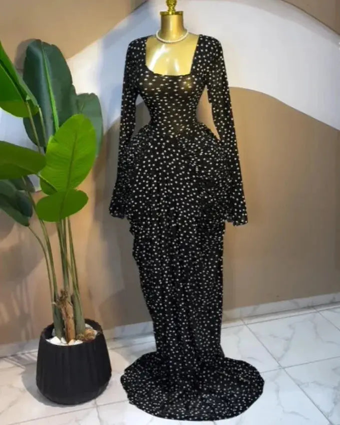 Floral Asymmetrical Ruched Maxi Dress