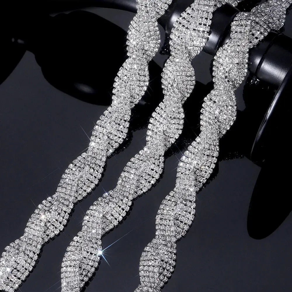 Captivate with Sparkle: Rhinestone Trim for Luxe Creations