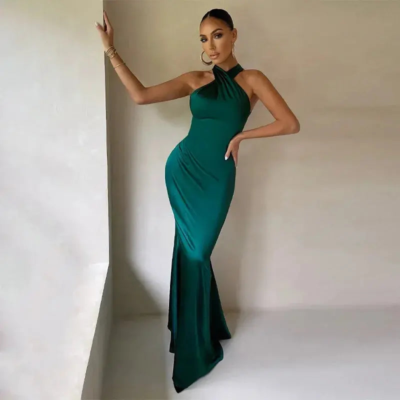 Halter Backless Mermaid Gown