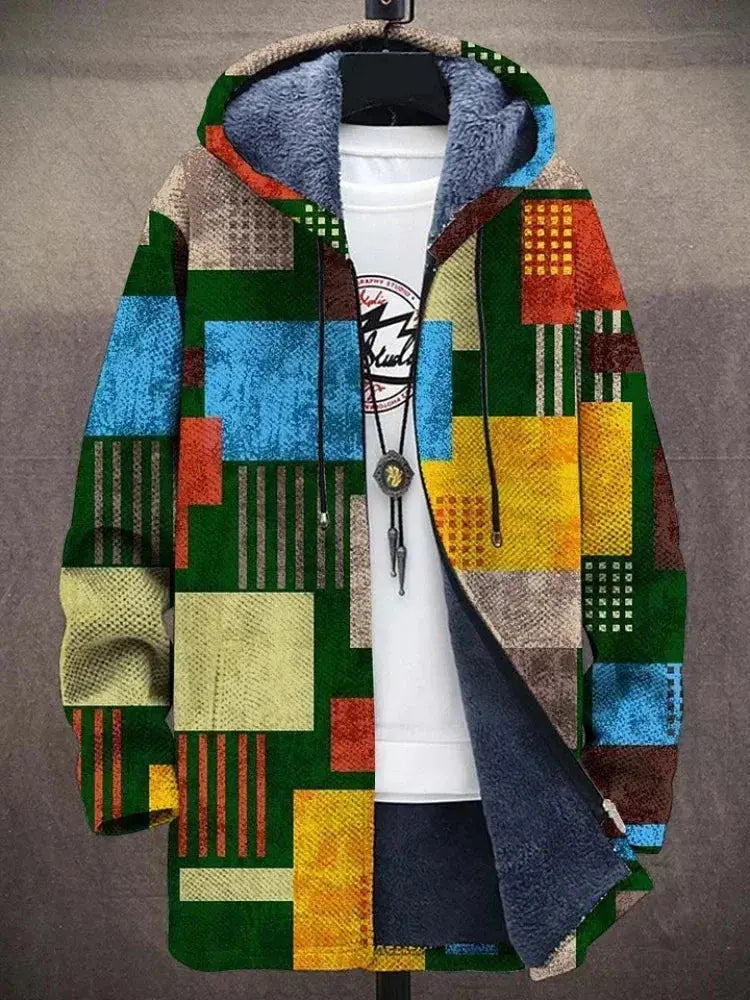 Gradient Graphic Winter Coat