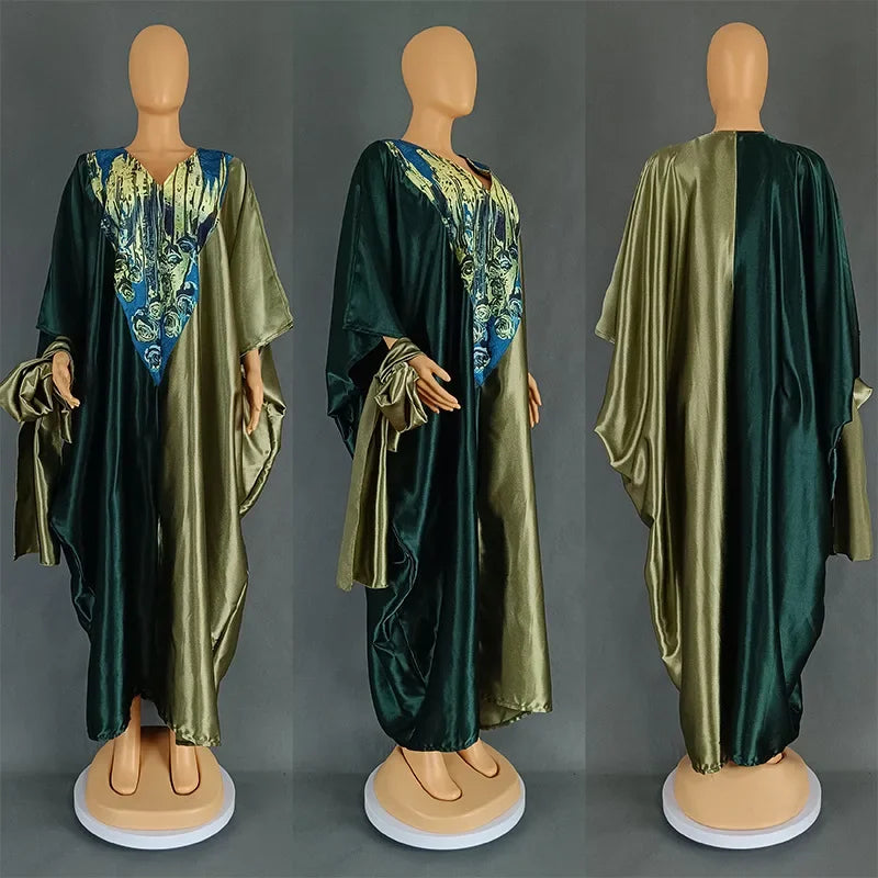 Heritage-Print Patchwork Abaya