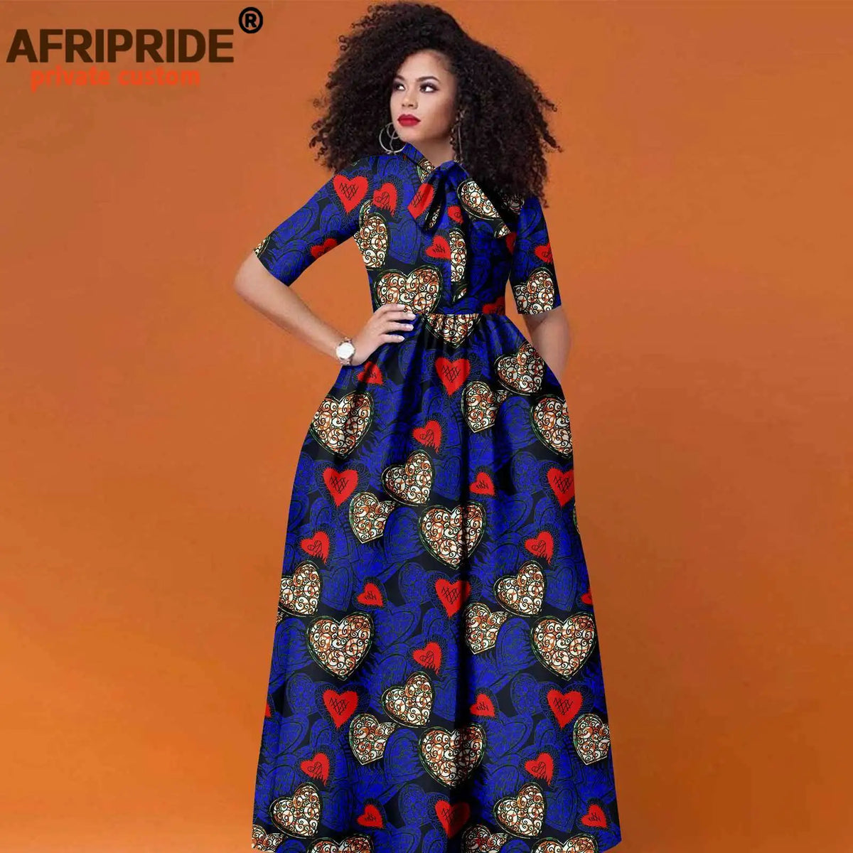 Ankara-Inspired High-Waist Maxi Dress