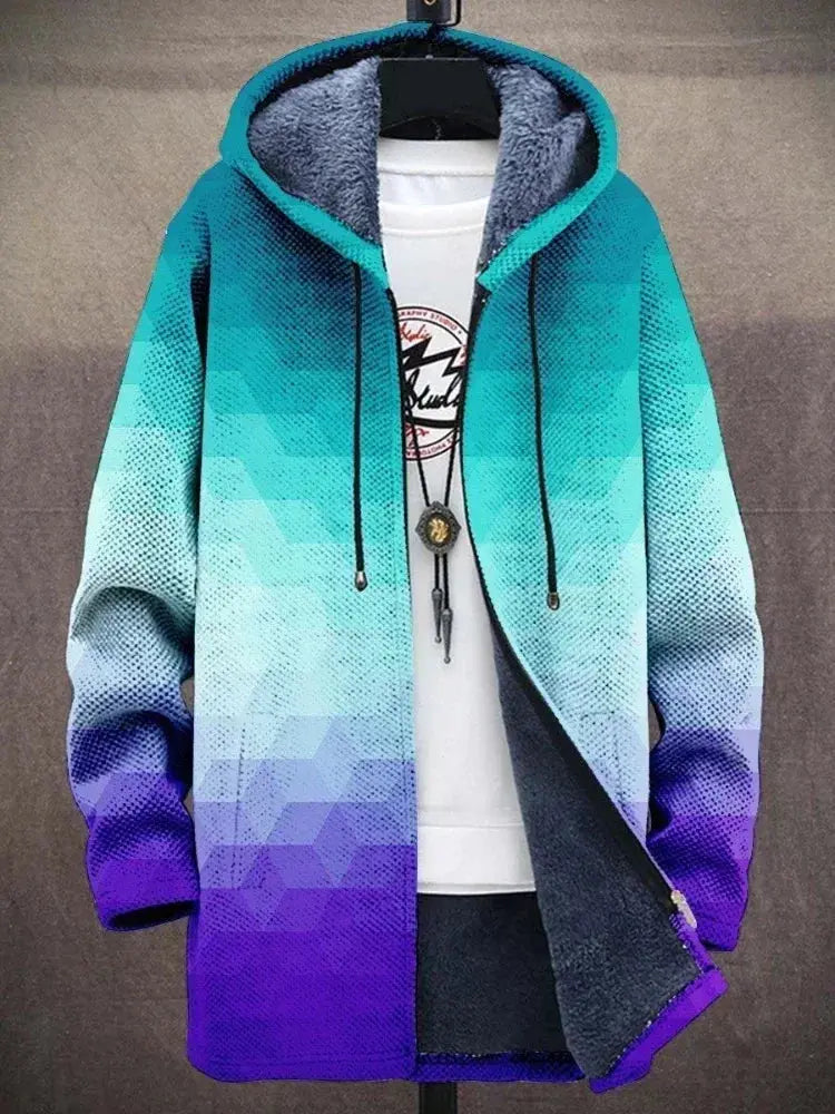 Gradient Graphic Winter Coat