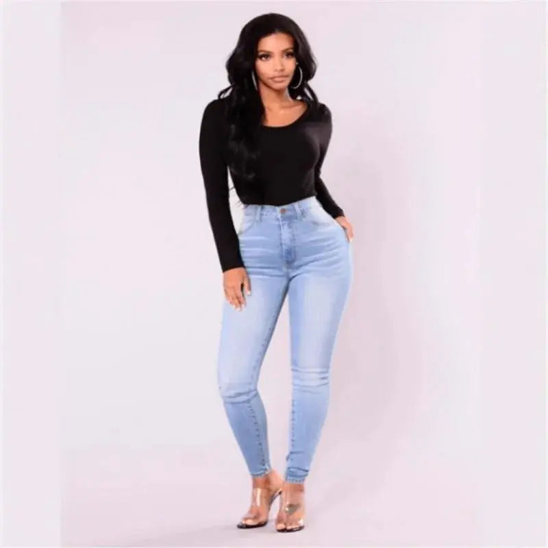 High-Waist Skinny Jeans