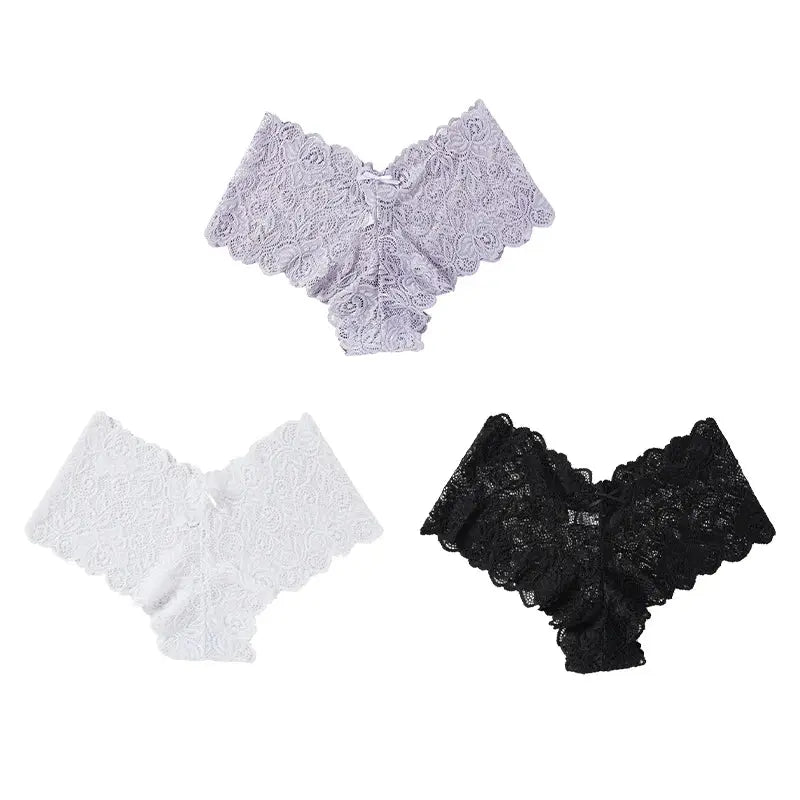 Lace Briefs — 3-Piece Set