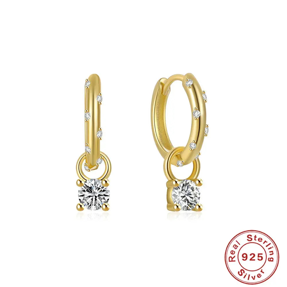 Captivate with Silver Zircon Drop Earrings