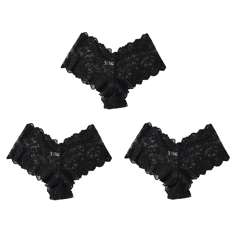 Lace Briefs — 3-Piece Set