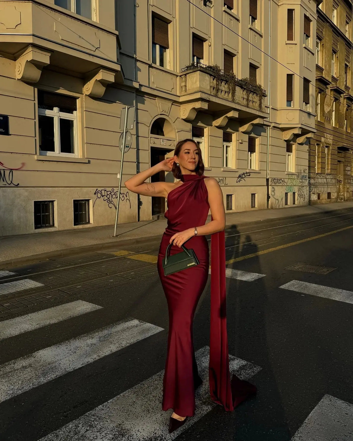 Midnight Allure Halter Gown