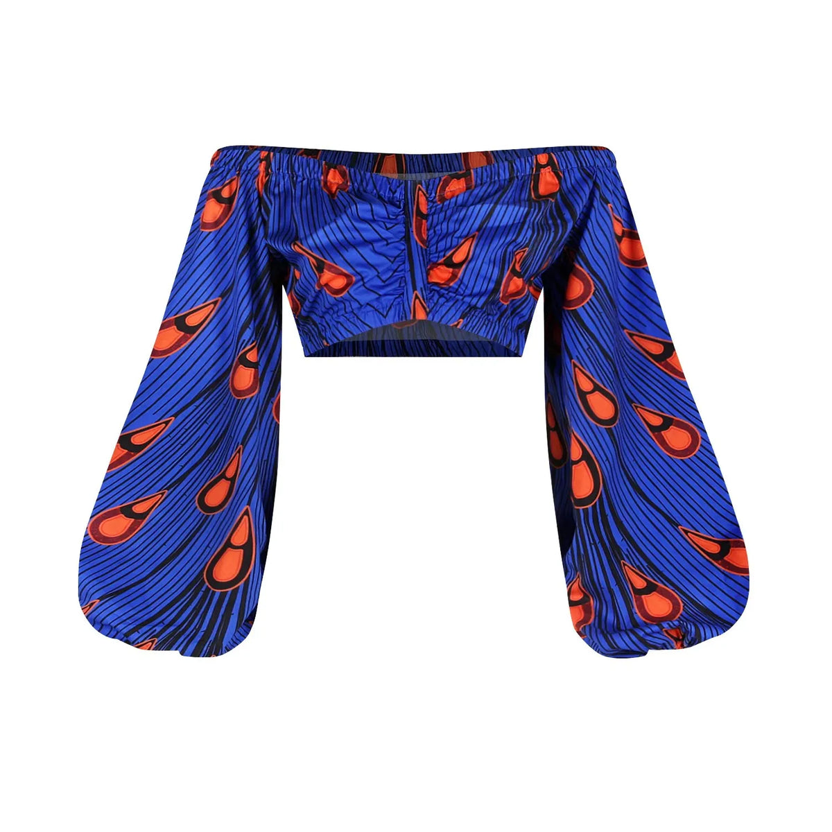 African Heritage Two-Piece Set with Slash-Neck Top & Slit Skirt
