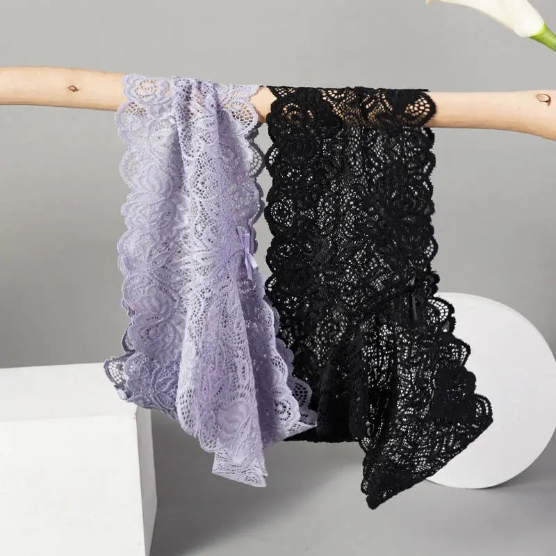 Lace Briefs — 3-Piece Set