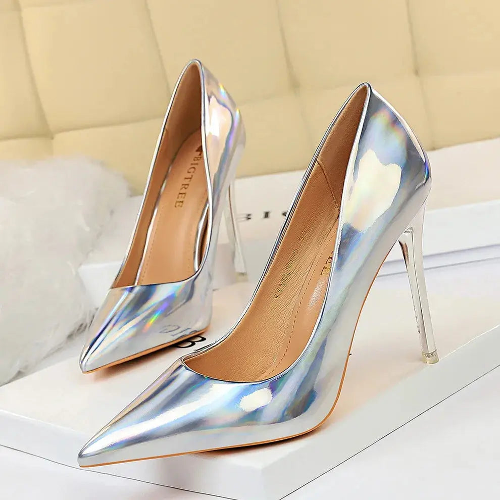 Captivate the Room in Lustrous Stiletto Pumps