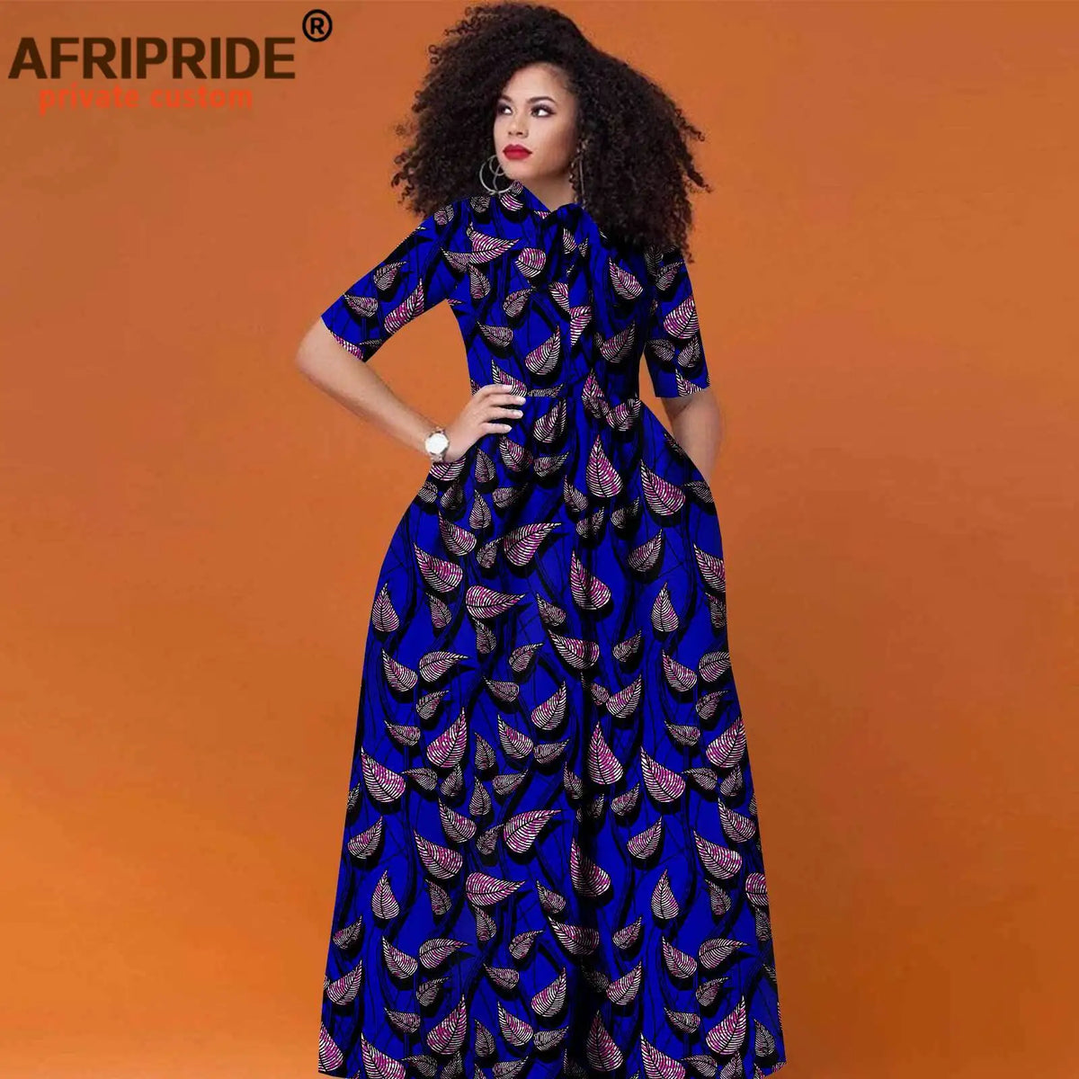 Ankara-Inspired High-Waist Maxi Dress