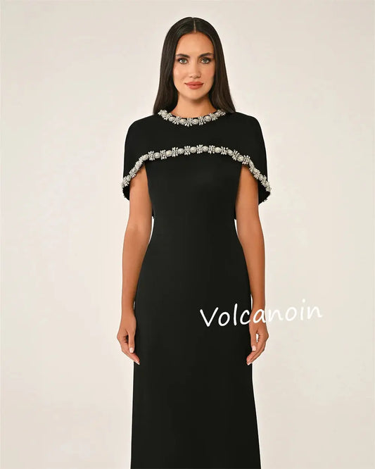 Beaded Sequin A-Line Evening Gown