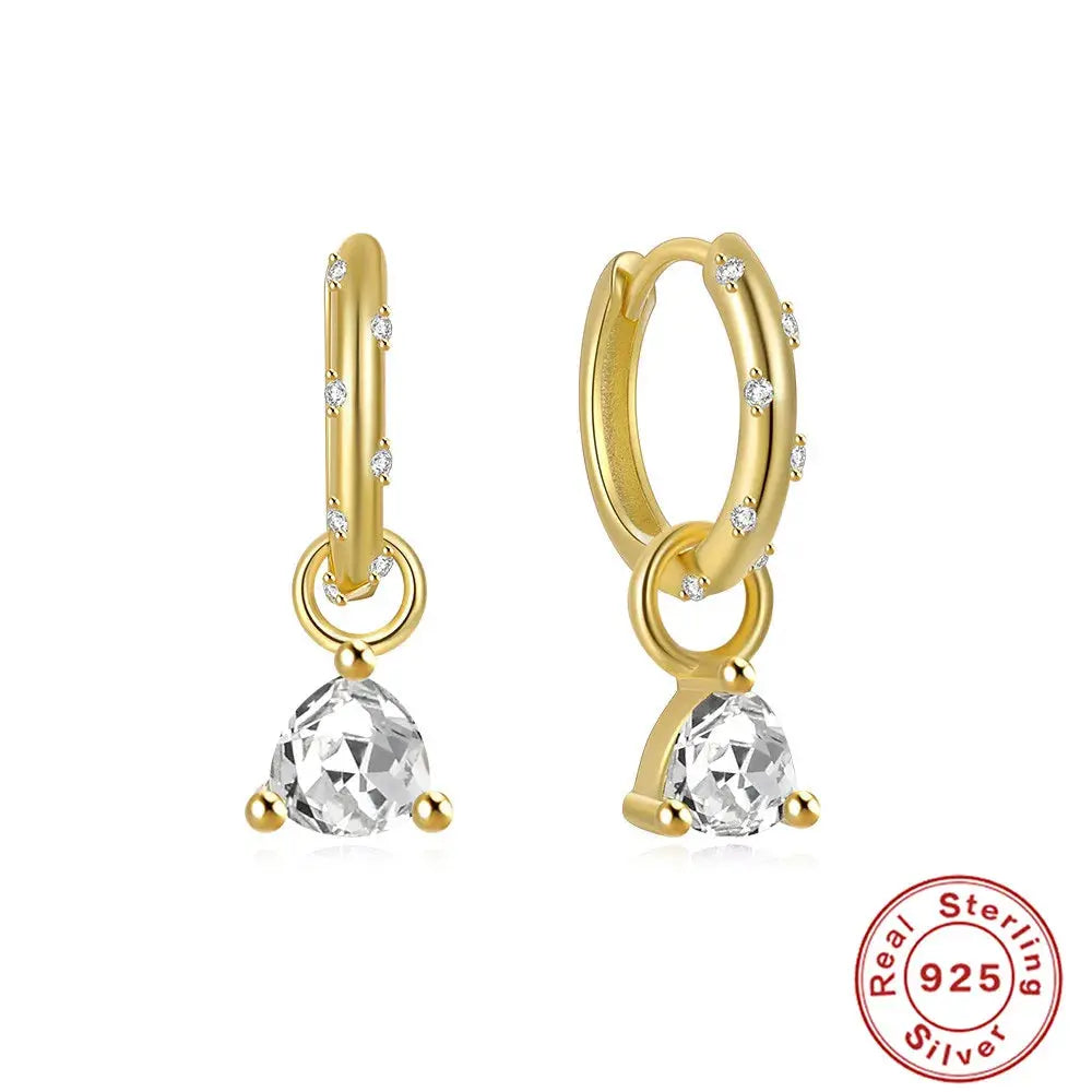 Captivate with Silver Zircon Drop Earrings