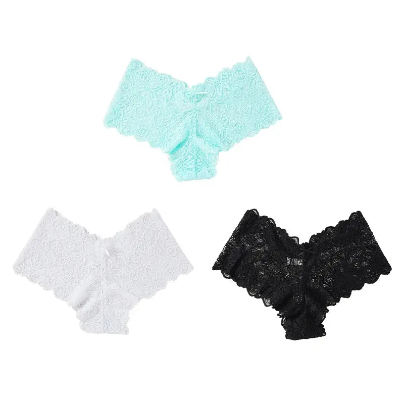 Lace Briefs — 3-Piece Set